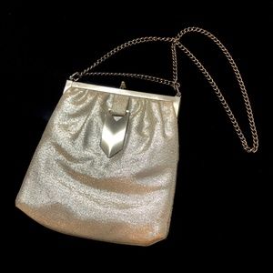 Vintage Retro Silver Purse Cocktail Dress Handbag Wedding Bride 1970s Metal